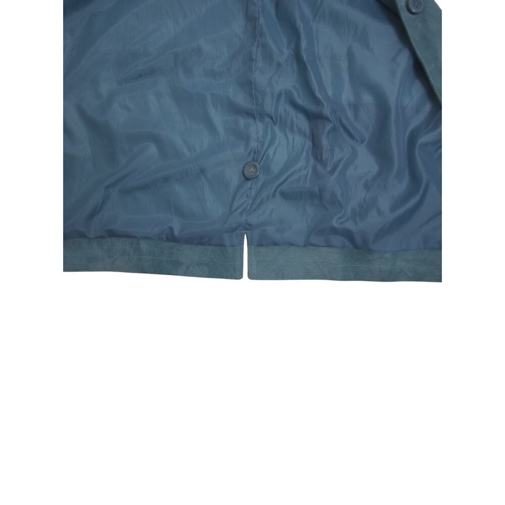 Jessica Holbrooks Mint Green Leather Suede Jacket Lined w/ Pockets Sz 3X GUC - Picture 15 of 16